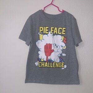 Pie Face Gray Pie Face Challenge Kids T-Shirt Youth